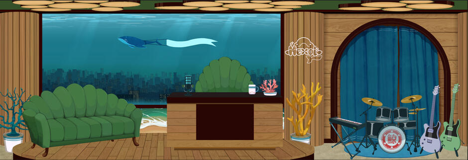 Vtuber talk show set